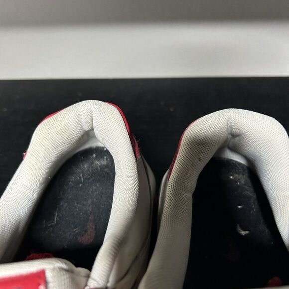 Nike Shox JX Sz 11 Leather White University Red Mens Running Sneakers 378341-110 - Picture 6 of 16